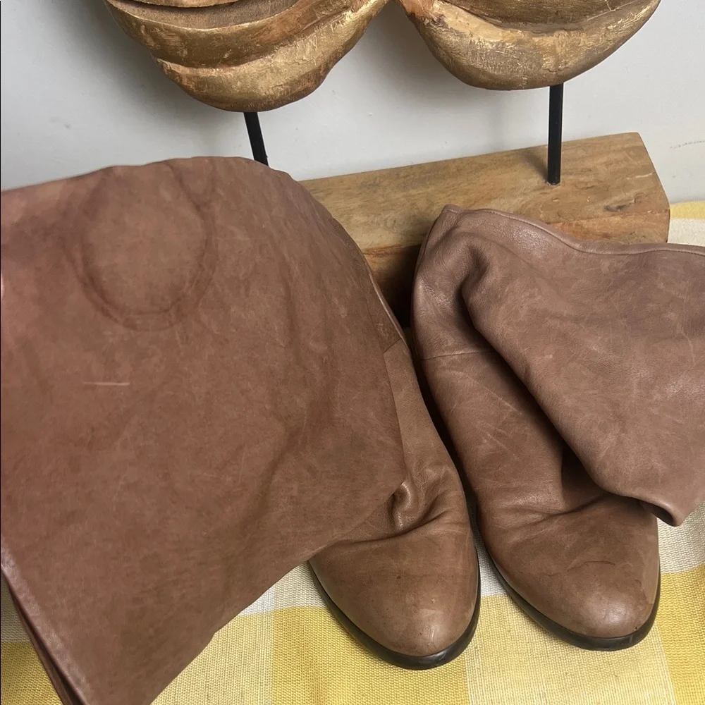 J. Crew Made in Italy  Brown Leather Combat Boots - Picture 10 of 13